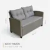 Bộ Sofa Mây Nhựa Versailles 18 Bộ Sofa Mây Nhựa Versailles
