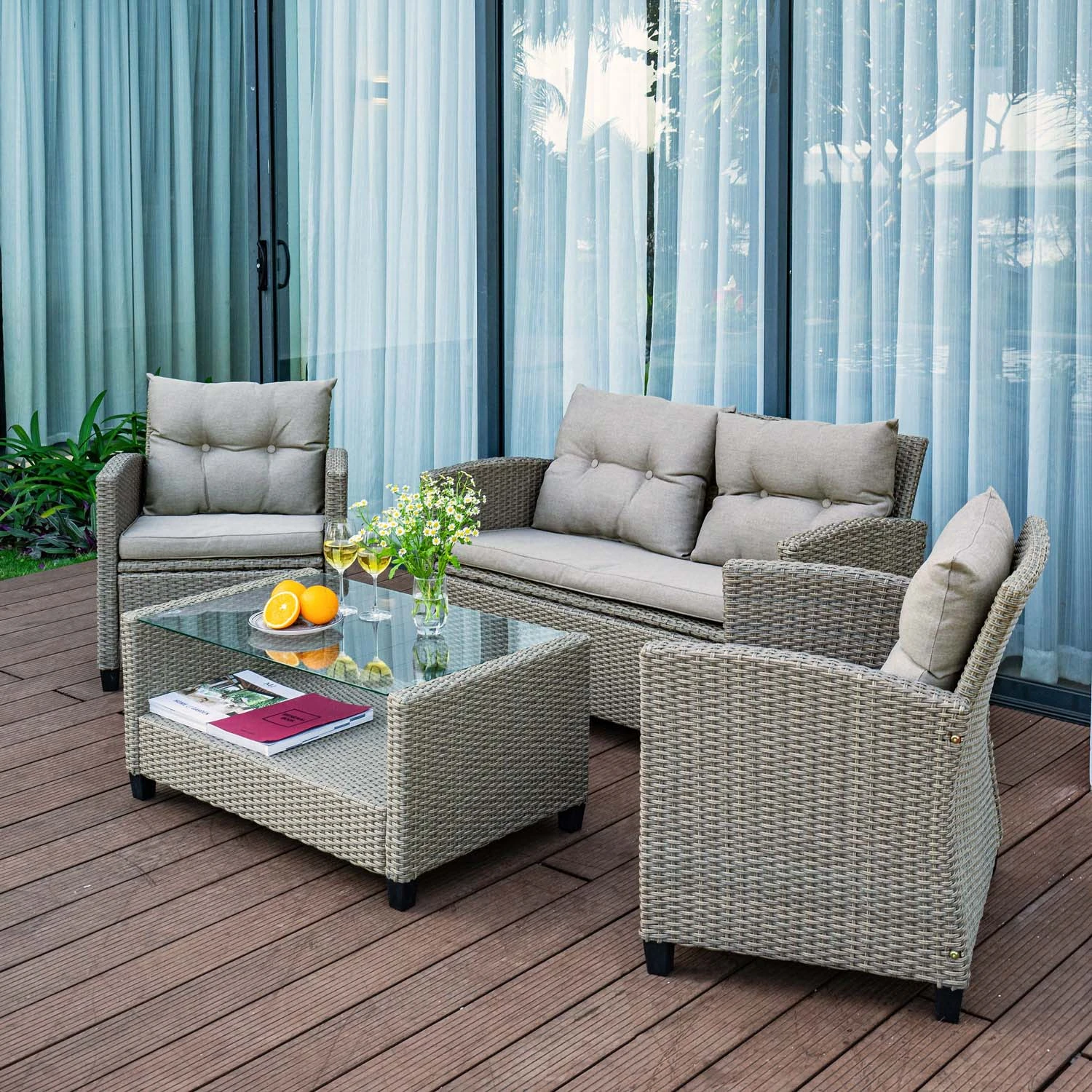 Bộ Sofa Mây Nhựa Versailles 27 Bộ Sofa Mây Nhựa Versailles