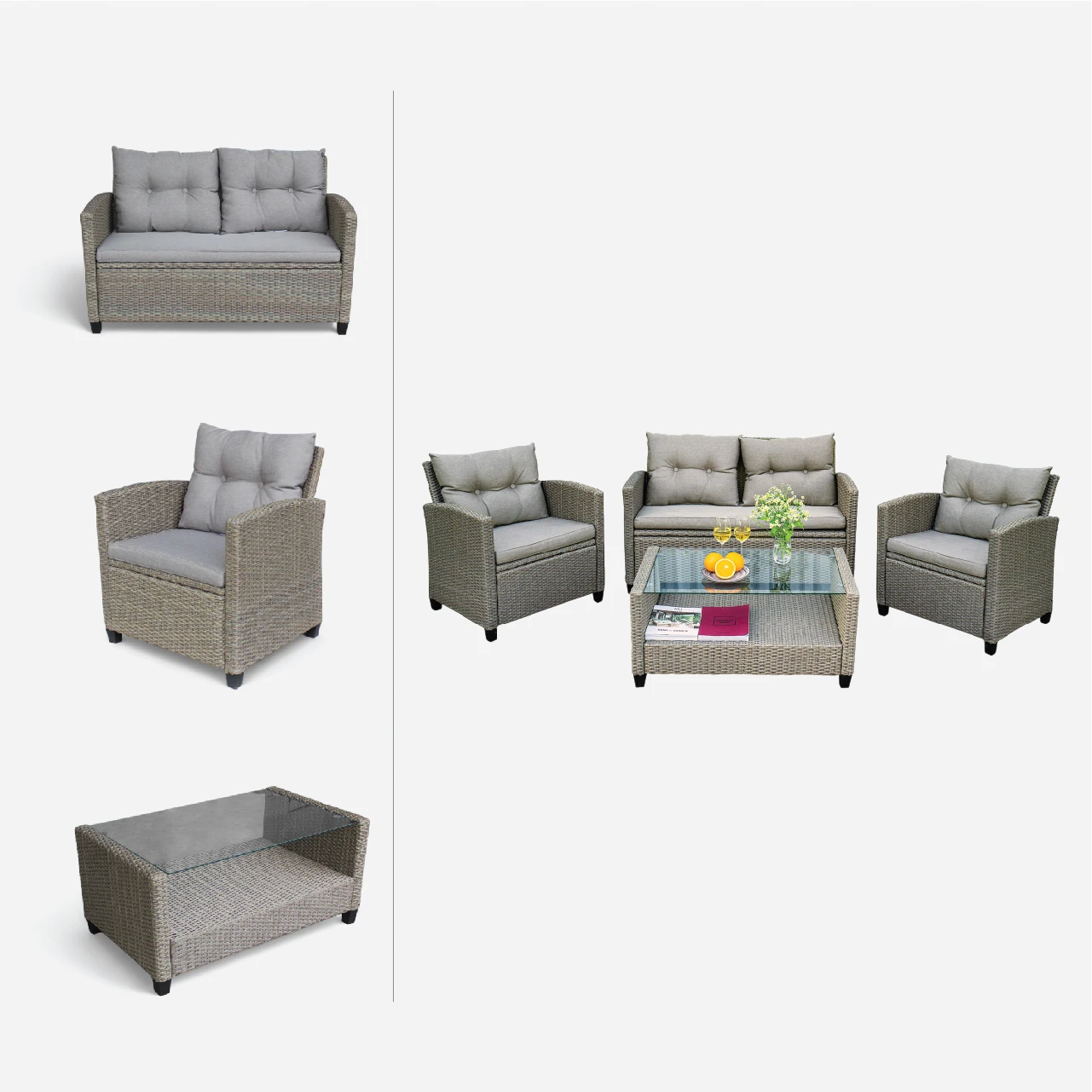Bộ Sofa Mây Nhựa Versailles 25 Bộ Sofa Mây Nhựa Versailles