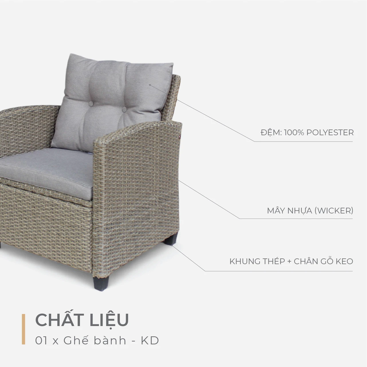 Bộ Sofa Mây Nhựa Versailles 22 Bộ Sofa Mây Nhựa Versailles