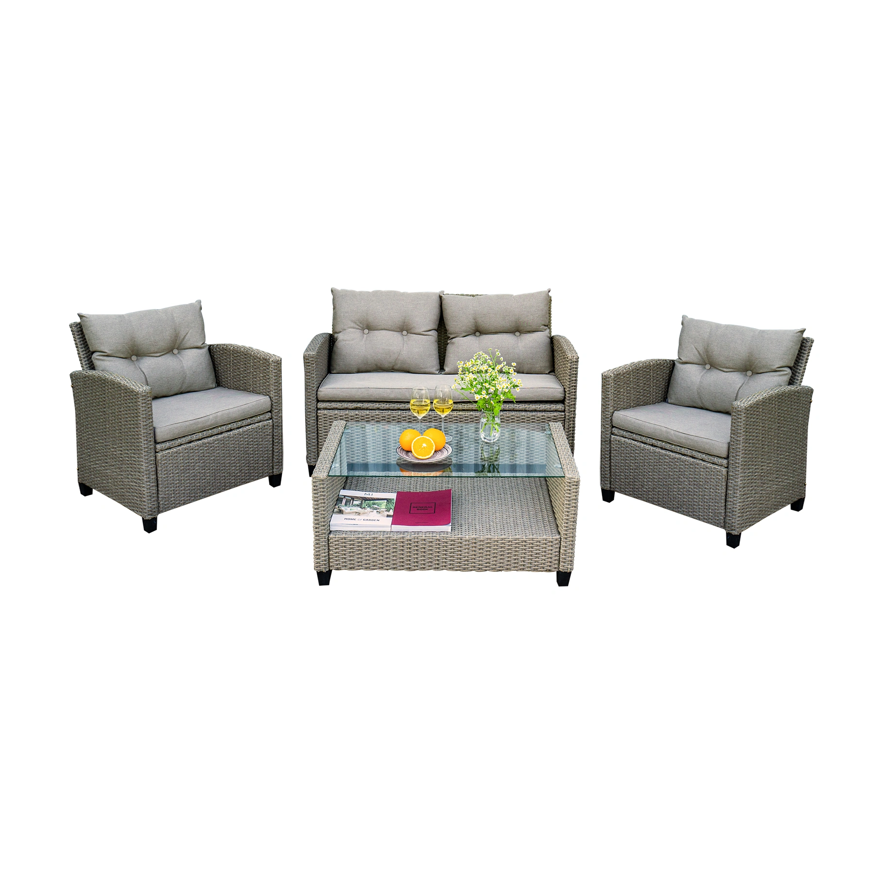 Bộ Sofa Mây Nhựa Versailles 2 Bộ Sofa Mây Nhựa Versailles - Ảnh 2