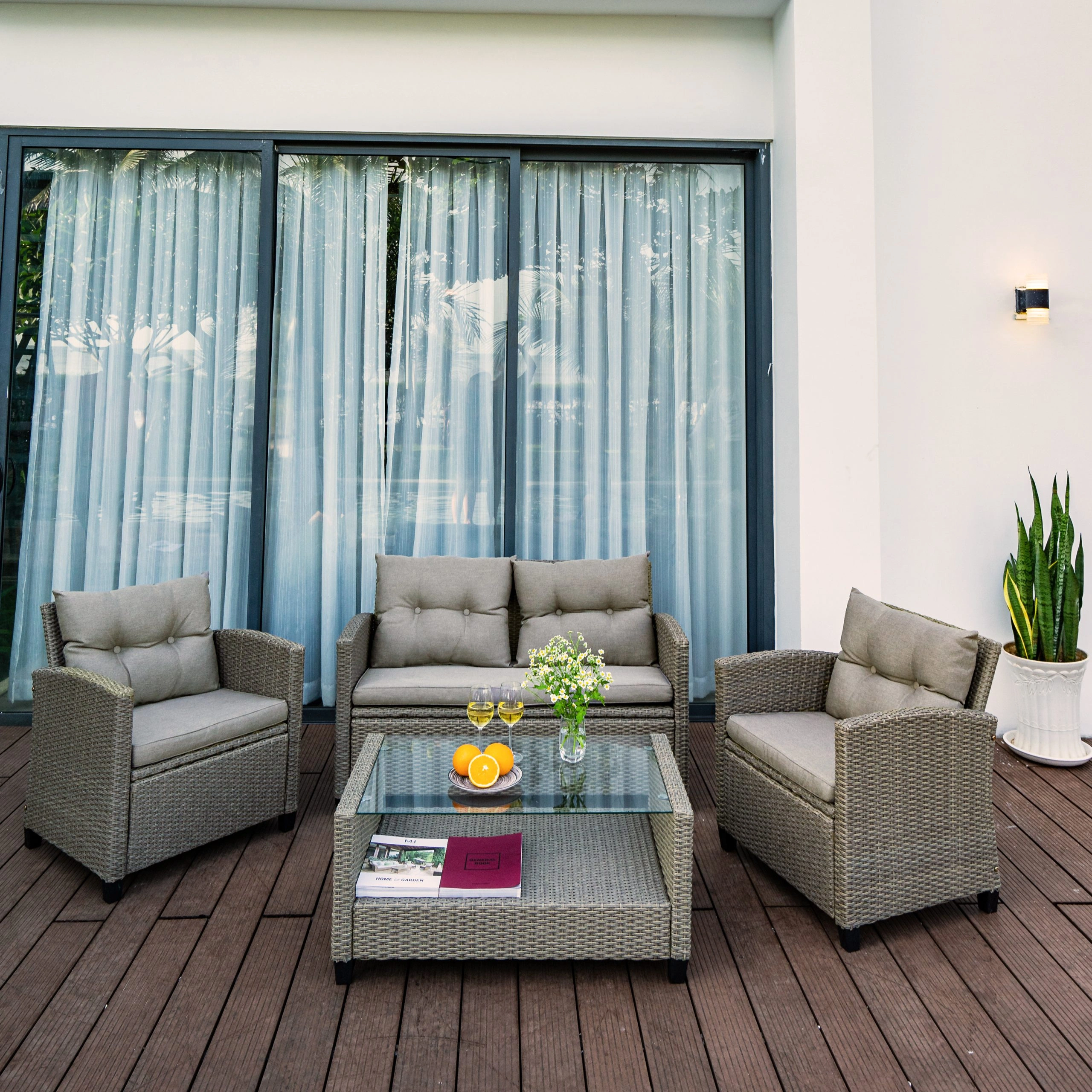 Bộ Sofa Mây Nhựa Versailles 1 Bộ Sofa Mây Nhựa Versailles