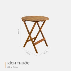Bộ bàn cafe xếp Hoover 2
