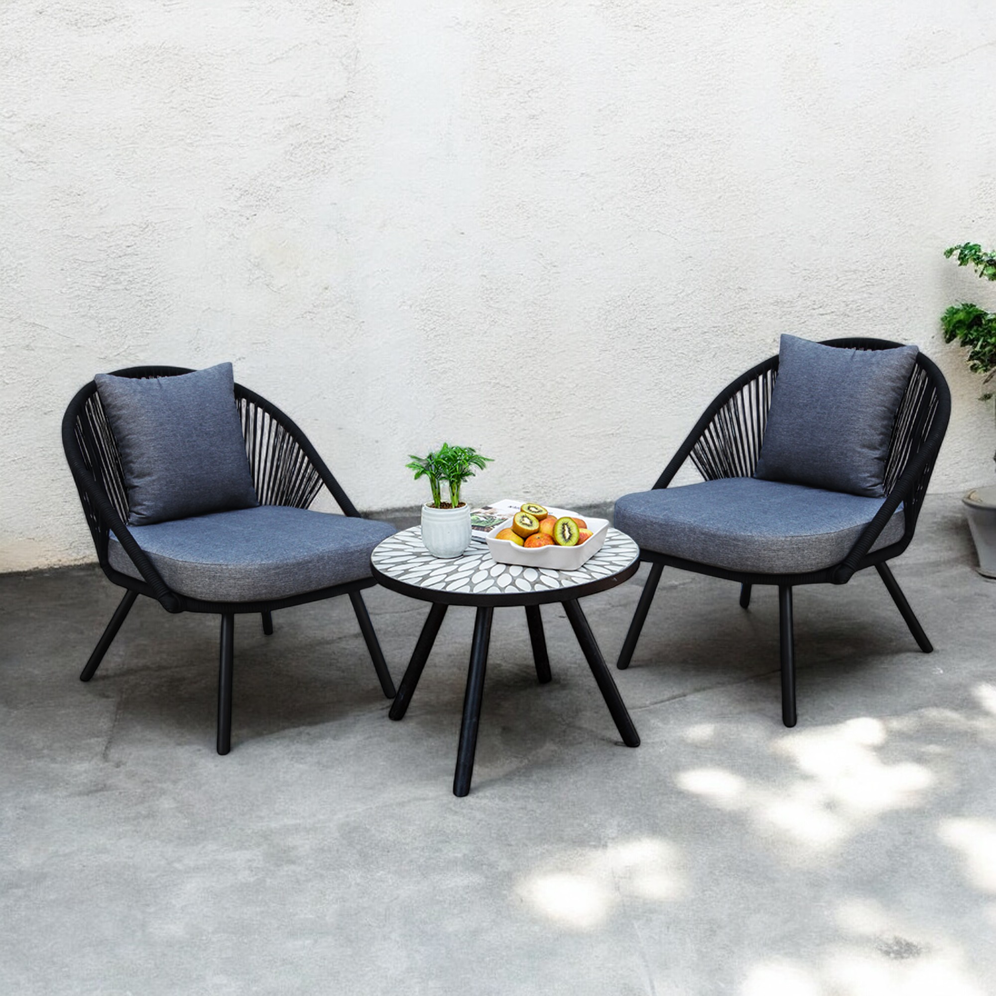 Bộ Bàn Ghế Dây Rope Chillon 11 Bộ Bàn Ghế Dây Rope Chillon