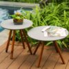 Bàn Trà Tròn Nathan Cement Low - Nâu 4 Bàn Trà Tròn Nathan Cement Low - Nâu