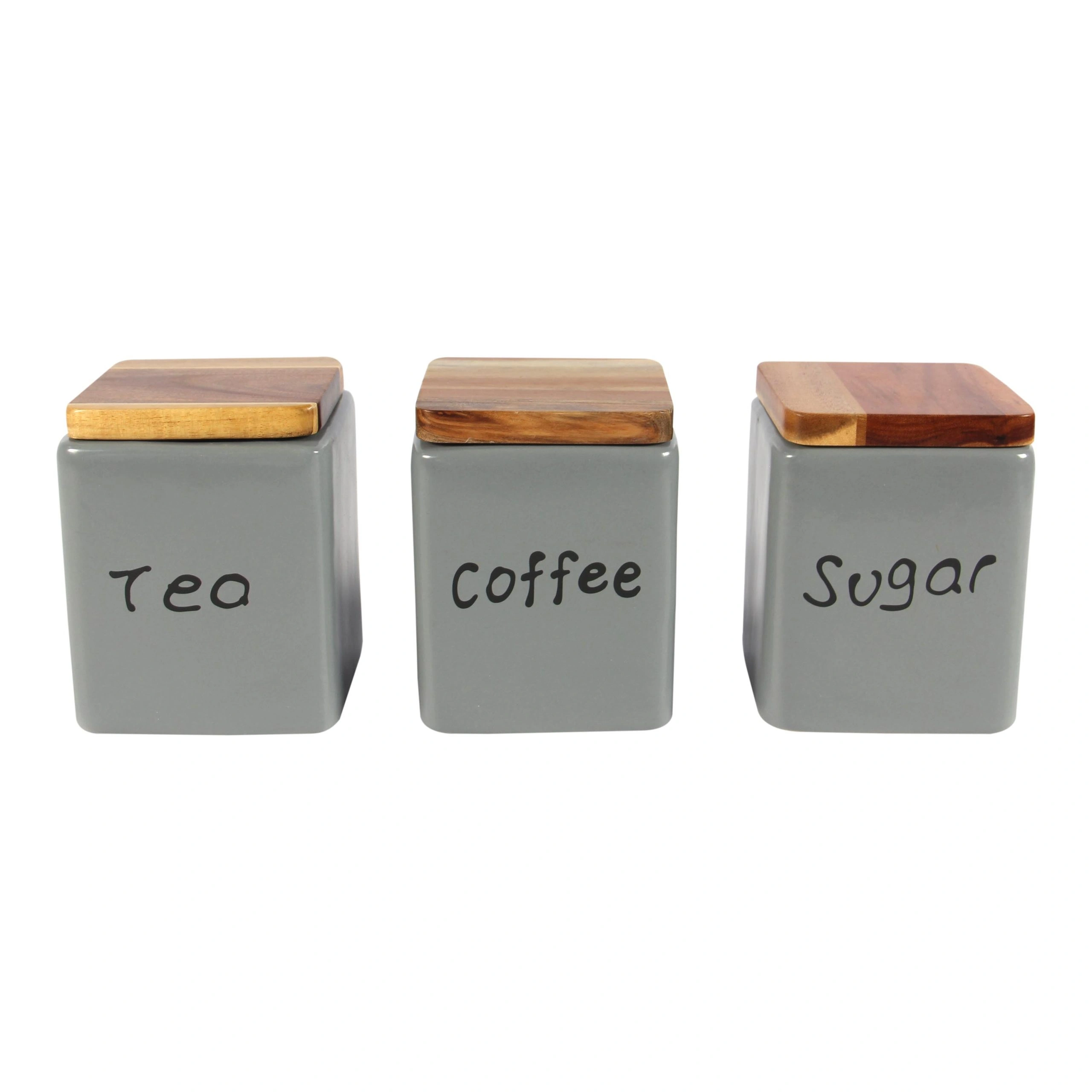 Hũ Gốm Sứ Đựng Thực Phẩm LOTUS (Coffee - Tea - Sugar) 2 Hũ Gốm Sứ Đựng Thực Phẩm LOTUS (Coffee - Tea - Sugar) - Ảnh 2