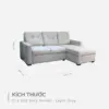 Bộ Sofa góc Norelli - Light Grey