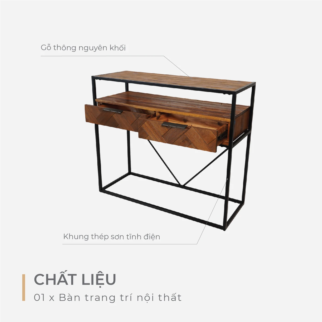 Bàn Trang Trí Nội Thất - Bàn Dựa Tường - Bàn Chân Quỳ 17 Bàn Trang Trí Nội Thất - Bàn Dựa Tường - Bàn Chân Quỳ