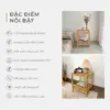 Kệ gỗ thông đa năng 2 tầng - Gỗ nhập khẩu, cứng cáp, không ẩm mốc.
