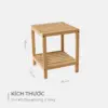 Kệ gỗ thông đa năng 2 tầng - Gỗ nhập khẩu, cứng cáp, không ẩm mốc.