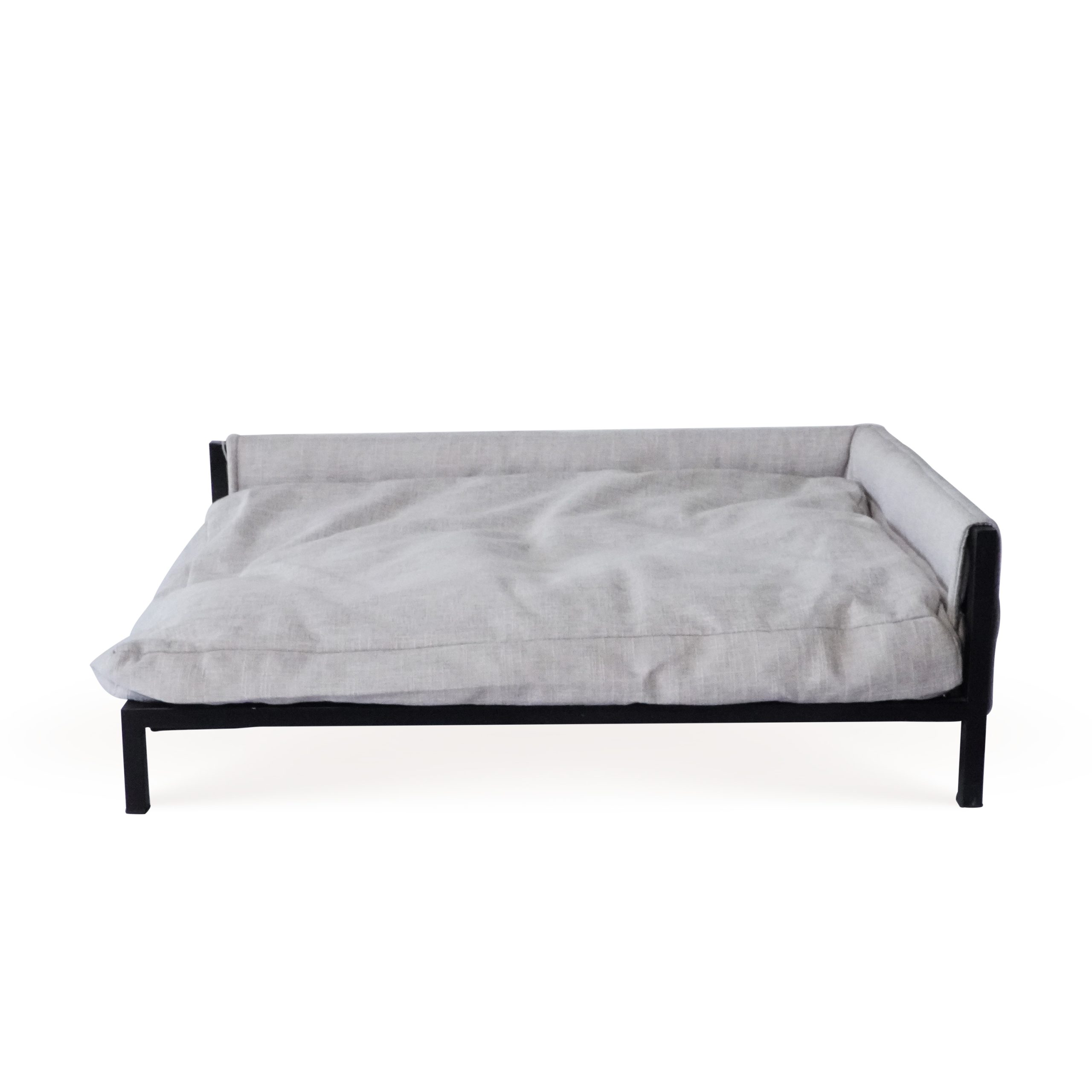 Giường Sofa Hình Chữ Nhật Cho Chó Mèo – Vải Teddy Trắng Kem