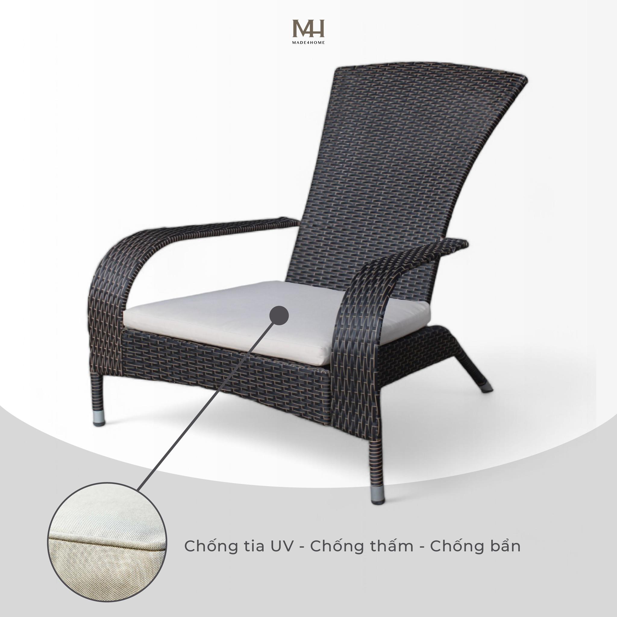 Ghế Mây Nhựa Imperial - Thiết kế công thái học, khung sắt sơn tĩnh điện.