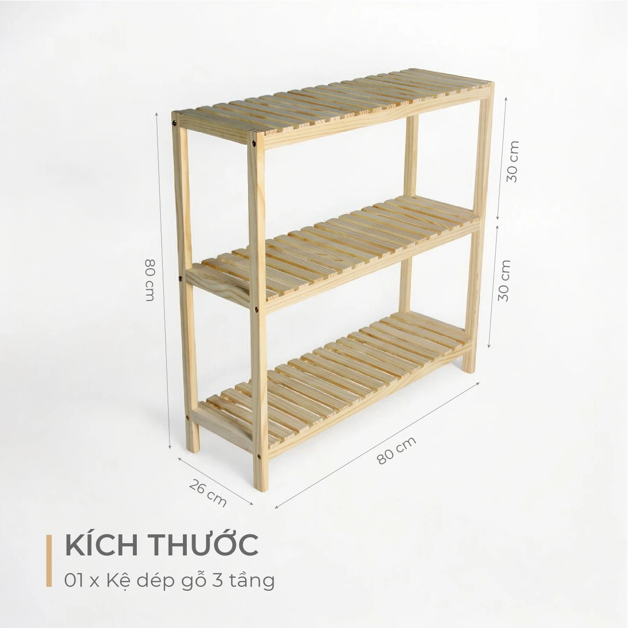 Kệ Dép Gỗ 3 Tầng Pine Lắp Ráp Made4Home 10 Kệ Dép Gỗ 3 Tầng Pine Lắp Ráp Made4Home