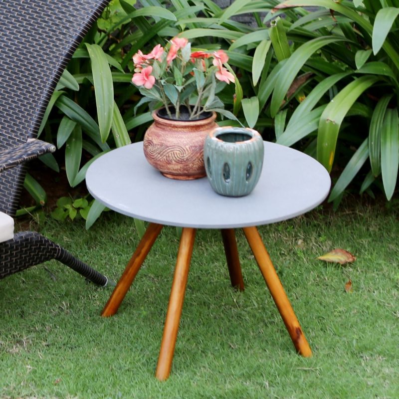 Bàn Trà Tròn Nathan Cement Low - Nâu 3 Bàn Trà Tròn Nathan Cement Low - Nâu - Ảnh 3