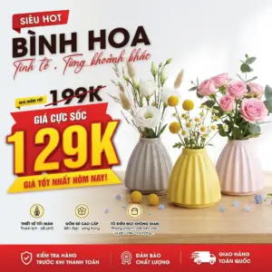 Bình Gốm Morales hoa văn sọc