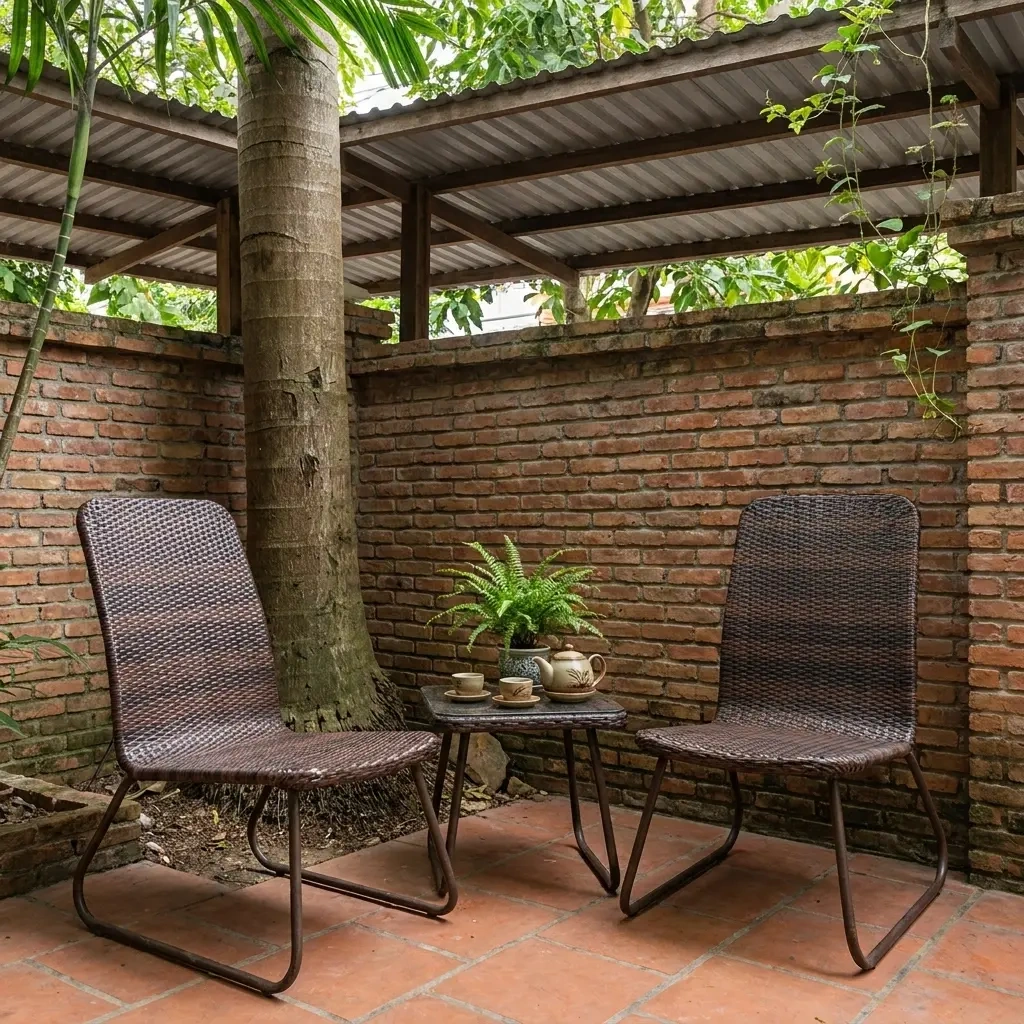 Bộ Bàn Ghế Mây Nhựa Stickel 1 Bộ Bàn Ghế Mây Nhựa Stickel