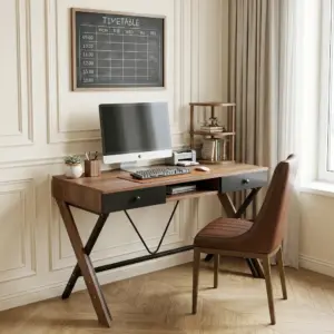 Home 30 Bàn làm việc Bertha - Gỗ MDF chống trầy, có hộc tiện lợi