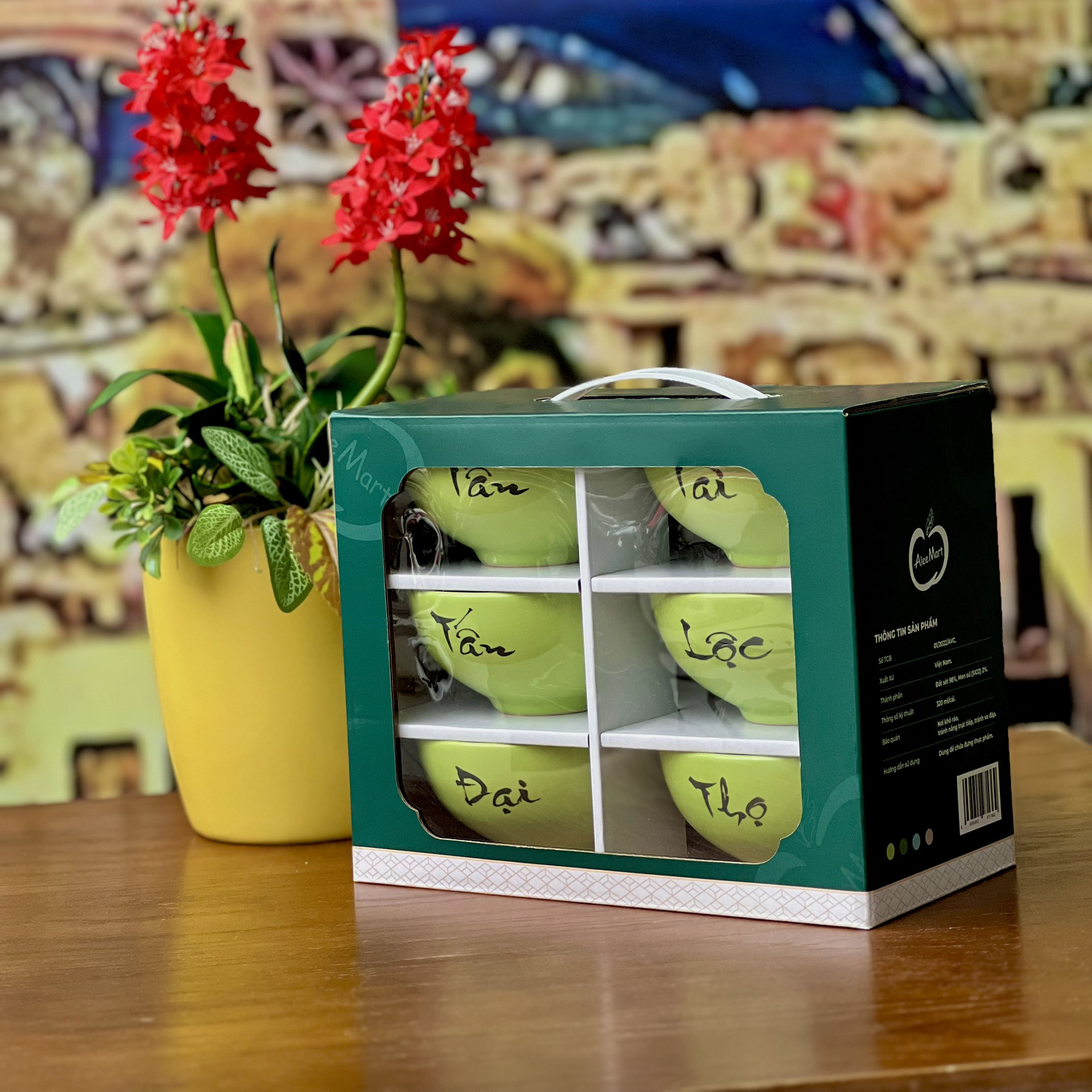 Bộ Set 6 Món Chén Khắc Tên Ý Nghĩa