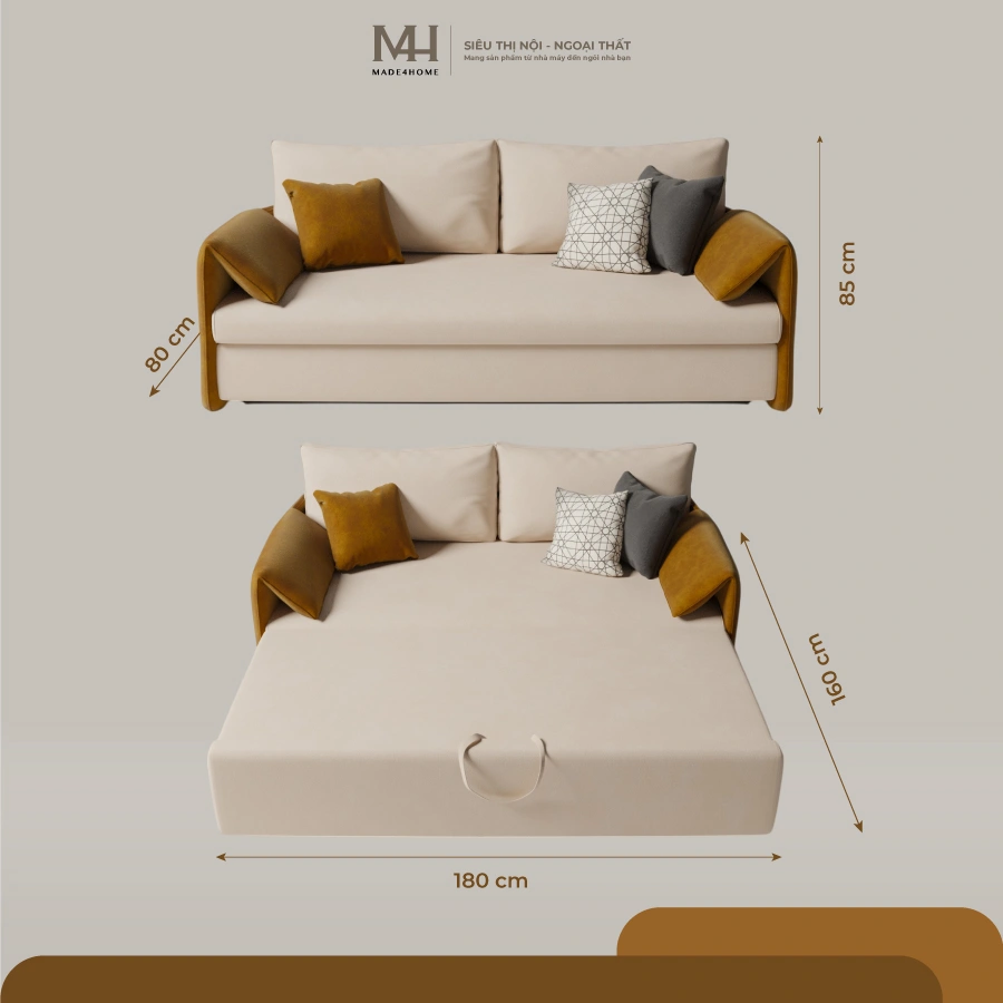 Ghế Sofa Giường Clara – Sofa 2 Trong 1 Nhỏ Gọn Đa Năng 21 Ghế Sofa Giường Clara – Sofa 2 Trong 1 Nhỏ Gọn Đa Năng