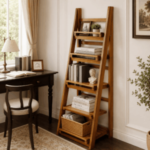 Home 94 Kệ chữ A gỗ tràm Caley - màu nâu