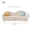 Sofa Carmencita 1m8 – Thiết Kế Uốn Lượn Nghệ Thuật, Khung Gỗ Tràm, Bọc Nhung Cao Cấp