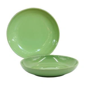 Bộ chén dĩa sứ xanh lá - Quà tặng không bán