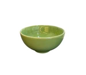 Bộ chén dĩa sứ xanh lá - Quà tặng không bán