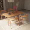 Bộ bàn ăn 4 ghế Bryona- Chất liệu gỗ sồi - Thiết kế đẹp mắt