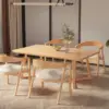 Bộ bàn ăn 4 ghế Bryona- Chất liệu gỗ sồi - Thiết kế đẹp mắt