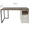 Bàn làm việc kèm hộc Gray- Gỗ MDF phủ Melanin chống trầy 22 Bàn làm việc kèm hộc Gray- Gỗ MDF phủ Melanin chống trầy