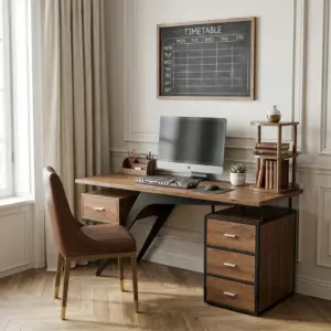Home 26 Bàn làm việc Soar gỗ MDF phủ Melamine chống thấm nước, chống trầy Made4Home