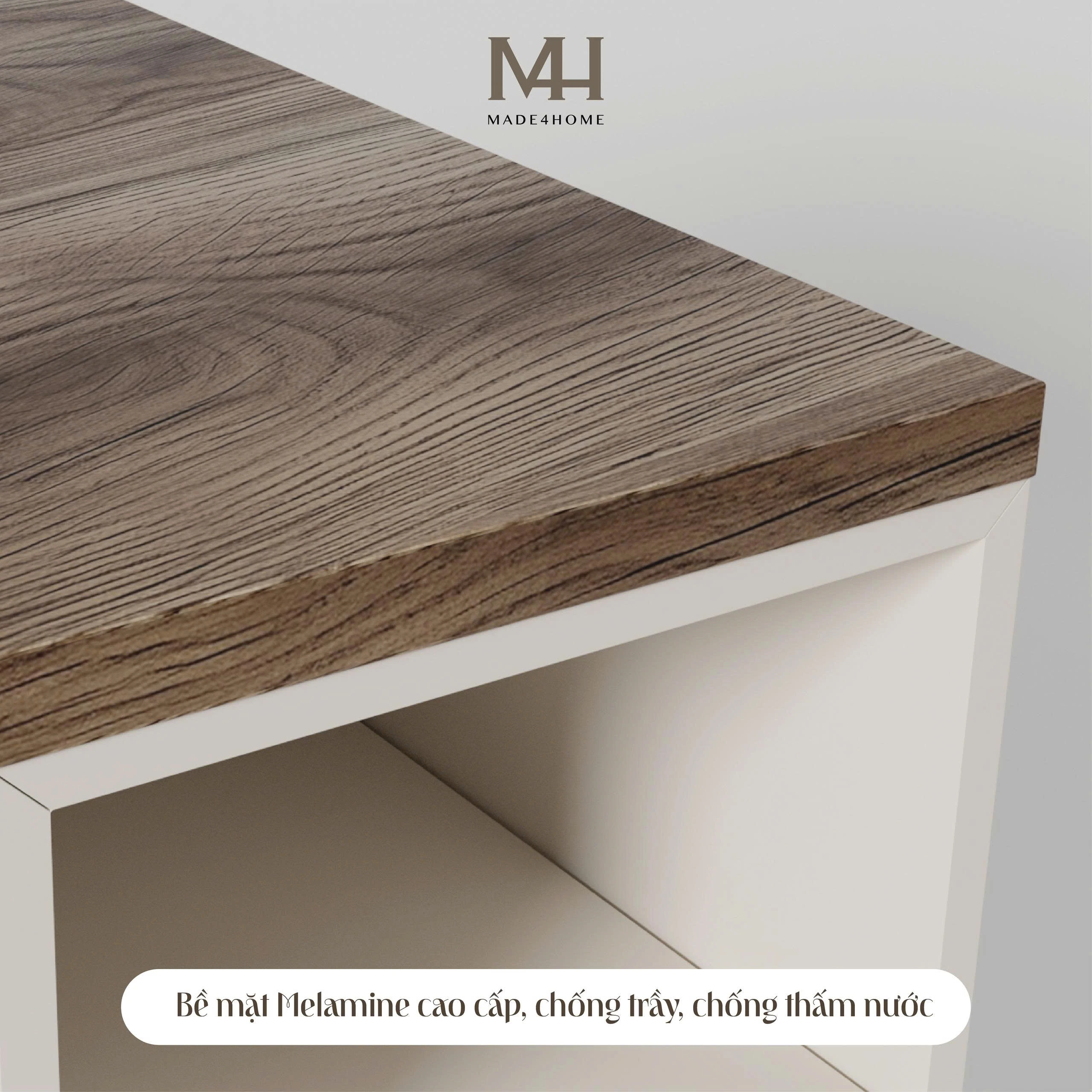 Bàn làm việc kèm hộc Gray- Gỗ MDF phủ Melanin chống trầy 6 Bàn làm việc kèm hộc Gray- Gỗ MDF phủ Melanin chống trầy - Ảnh 6