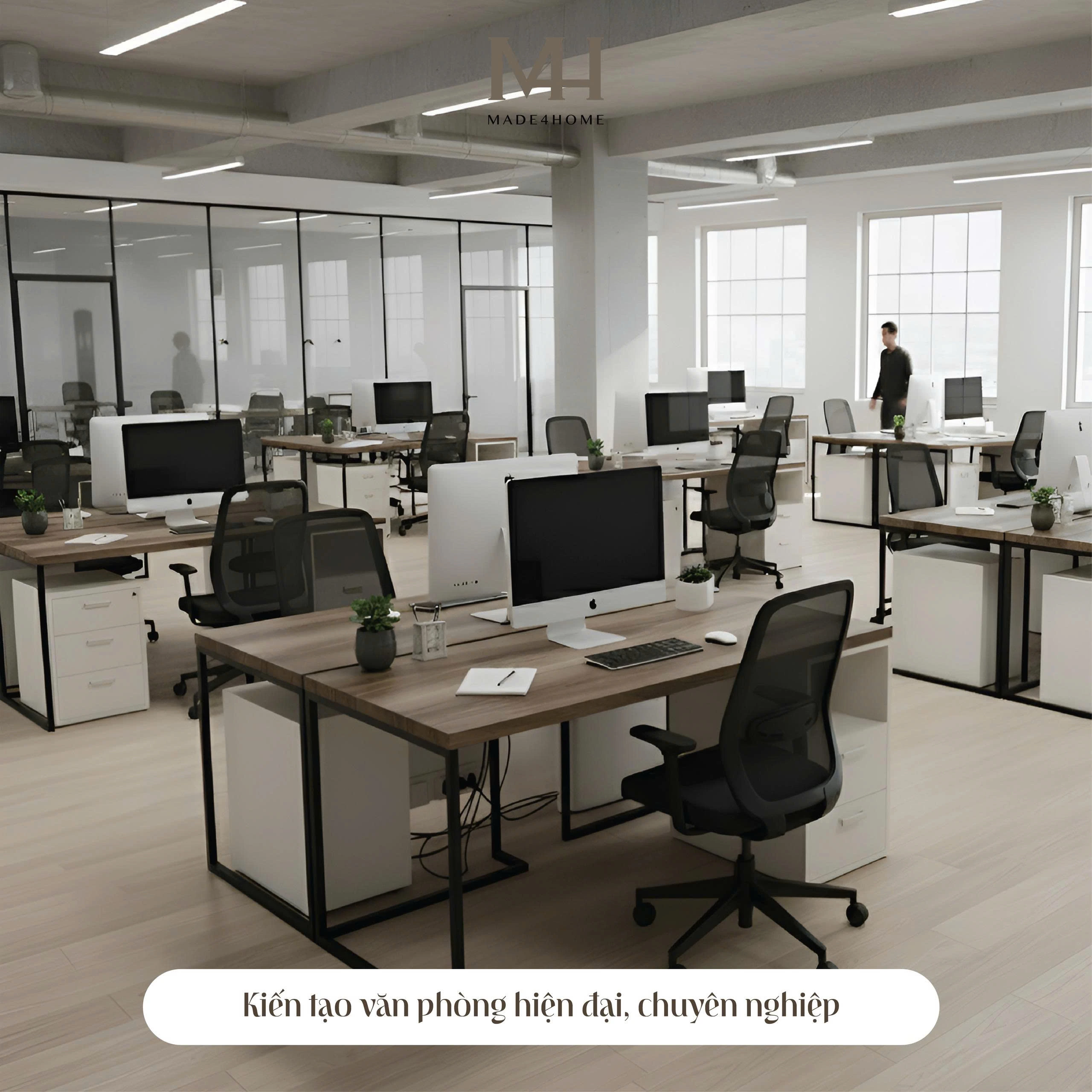 Bàn làm việc kèm hộc Gray- Gỗ MDF phủ Melanin chống trầy 5 Bàn làm việc kèm hộc Gray- Gỗ MDF phủ Melanin chống trầy - Ảnh 5