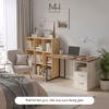 Bàn làm việc kèm hộc Gray- Gỗ MDF phủ Melanin chống trầy 15 Bàn làm việc kèm hộc Gray- Gỗ MDF phủ Melanin chống trầy