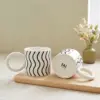Ly cốc sứ Lani - Trắng sọc