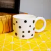 Ly cốc sứ Lani - Trắng chấm bi