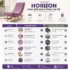 Ghế thư giãn Horizon màu tím – Ghế bập bênh cao cấp gỗ thông nhập khẩu, vải nhung mềm mịn