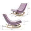 Ghế thư giãn Horizon màu tím – Ghế bập bênh cao cấp gỗ thông nhập khẩu, vải nhung mềm mịn