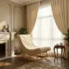 Ghế thư giãn Horizon màu tím – Ghế bập bênh cao cấp gỗ thông nhập khẩu, vải nhung mềm mịn