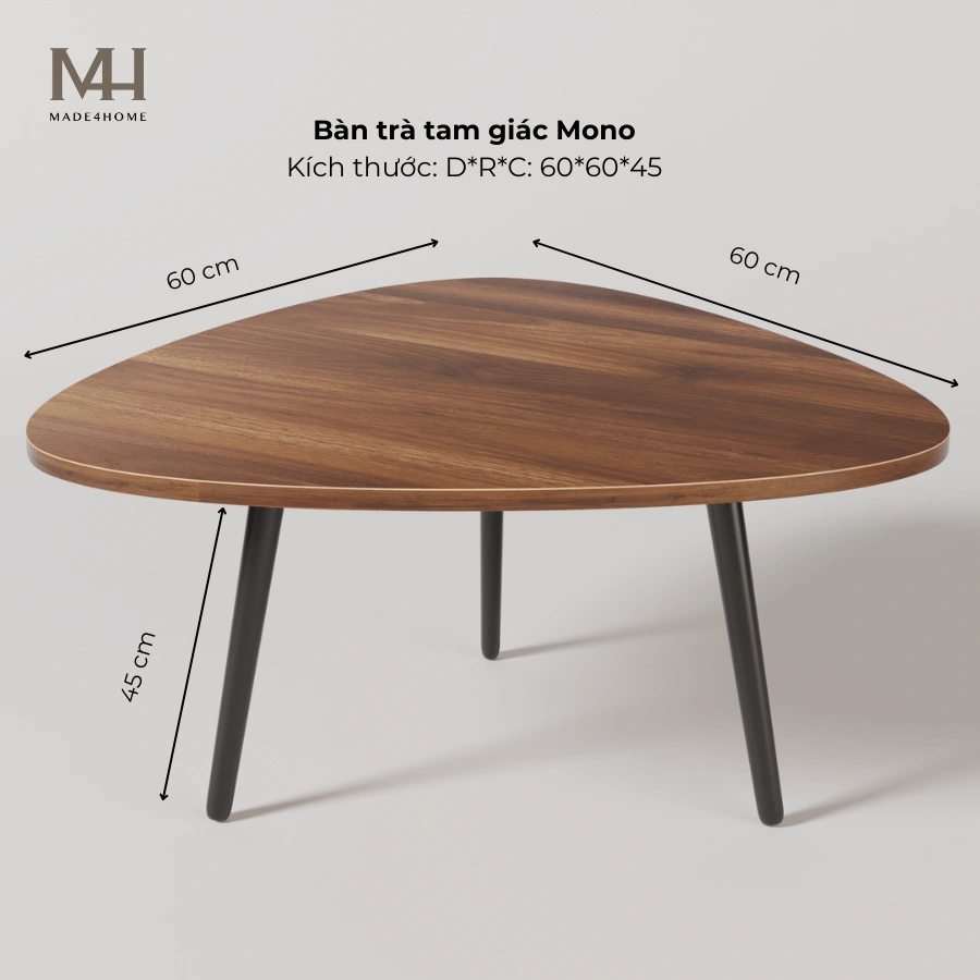 Bàn Trà Tam Giác Mono – Gọn Nhẹ, Hiện Đại, Chất Liệu Cao Cấp 12 Bàn Trà Tam Giác Mono