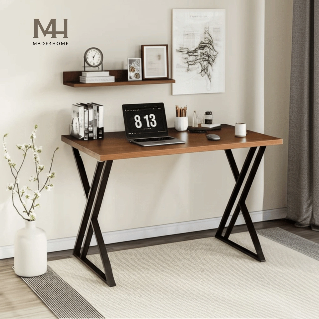 Bàn Làm Việc Bricen Gỗ MDF Chân Sắt – Thiết Kế Hiện Đại, Có Kệ Laptop 10 Bàn Làm Việc Bricen Gỗ MDF Chân Sắt – Thiết Kế Hiện Đại, Có Kệ Laptop