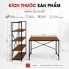 Bàn Làm Việc Lymon – Gỗ MDF - Chân Sắt Sơn Tĩnh Điện 18 Bàn Làm Việc Lymon – Gỗ MDF - Chân Sắt Sơn Tĩnh Điện
