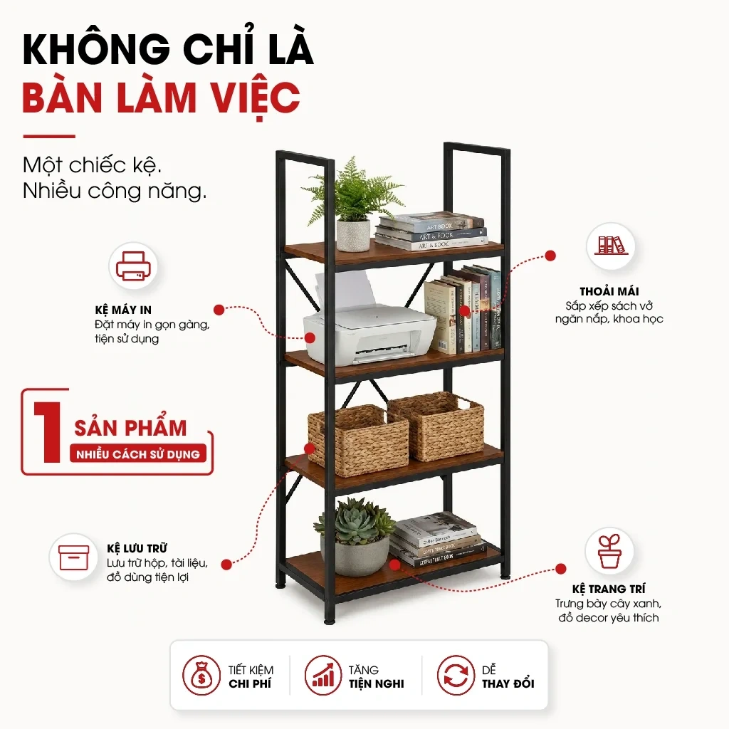 Bàn Làm Việc Lymon – Gỗ MDF - Chân Sắt Sơn Tĩnh Điện 13 Bàn Làm Việc Lymon – Gỗ MDF - Chân Sắt Sơn Tĩnh Điện - Ảnh 13