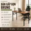 Bàn Làm Việc Gấp Gọn Bruno 120x60 – Thiết Kế Tiện Lợi, Chân Sắt Chắc Chắn, Mặt Gỗ MDF Cao Cấp 29 Bàn Làm Việc Gấp Gọn Bruno 120x60 – Thiết Kế Tiện Lợi, Chân Sắt Chắc Chắn, Mặt Gỗ MDF Cao Cấp