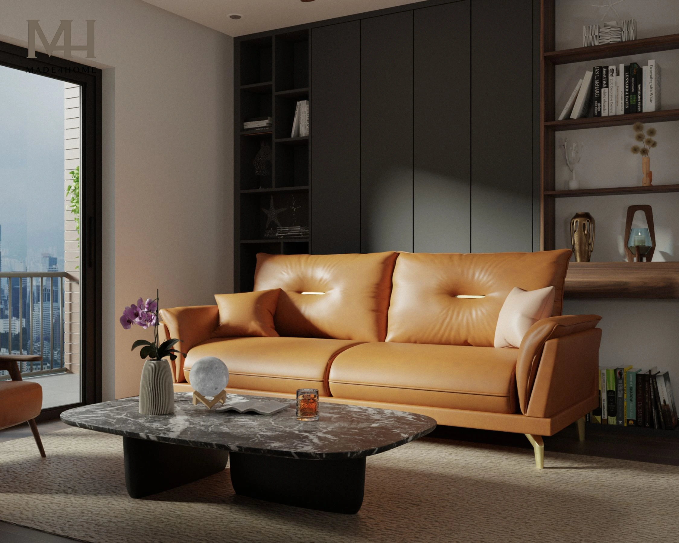 Sofa Somiya – Sofa giả da cao cấp khung gỗ tự nhiên phong cách hiện đại 7 Sofa Somiya