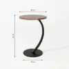 Bàn Side Table Nysa – Bàn Sofa Nhỏ Gọn Chân Sắt Uốn Cong, Mặt Gỗ Hiện Đại