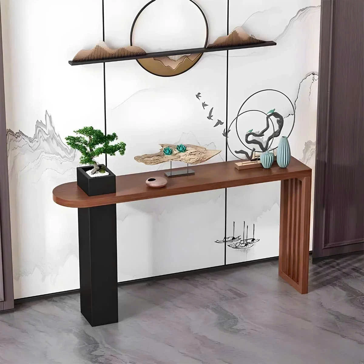 Bàn Console – Điểm Nhấn Trang Trí Thanh Lịch Cho Mọi Không Gian 10 Bàn console gỗ tự nhiên