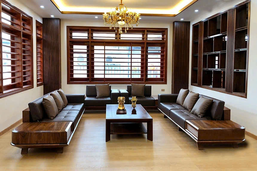 Có Nên Mua Bàn Ghế Gỗ Óc Chó? Ưu Điểm và Giá Trị Thẩm Mỹ Đặc Biệt 8 Bàn ghế gỗ óc chó