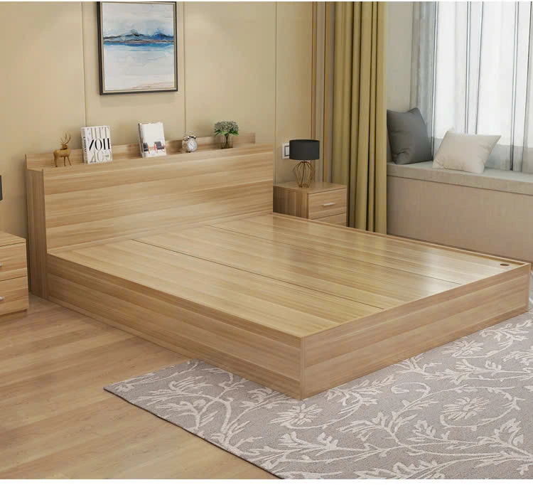 Giường ngủ MDF được sản xuất từ ván sợi ép mật độ trung bình, kết cấu chắc chắn và hiện đại.