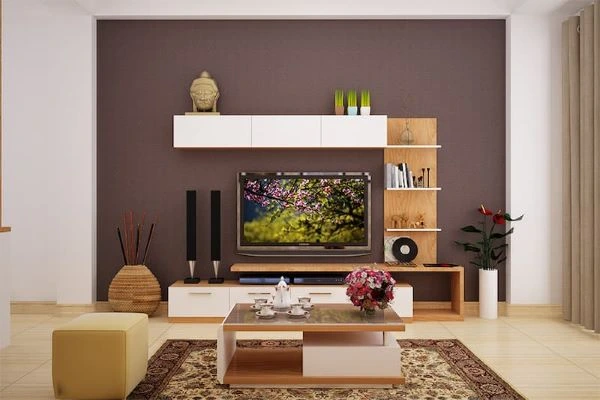 Trang trí decor kệ tivi đẹp và sang trọng Trang trí decor kệ tivi đẹp và sang trọng